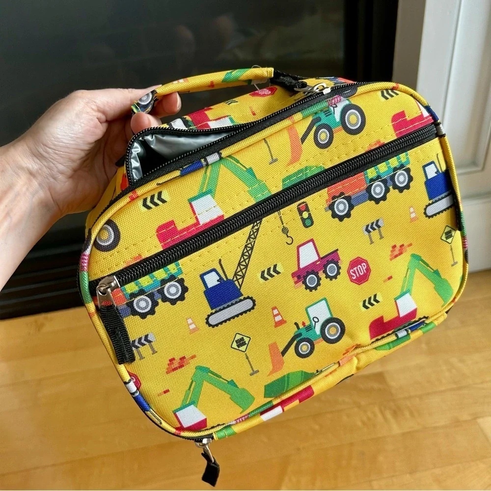 Travelers Club TRUCKS Insulated Lunch Cooler Bag, Yellow, 10 inches